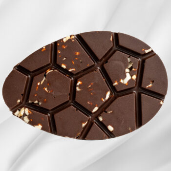 Brytbart påskeegg i mørk sjokolade med puffet ris fra Sjokoladekompaniet